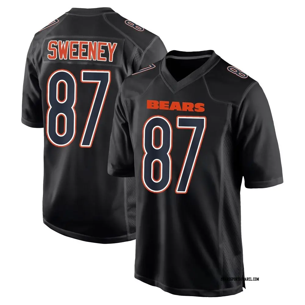 Game Black Youth Tommy Sweeney Chicago Bears Carbon Fashion Jersey