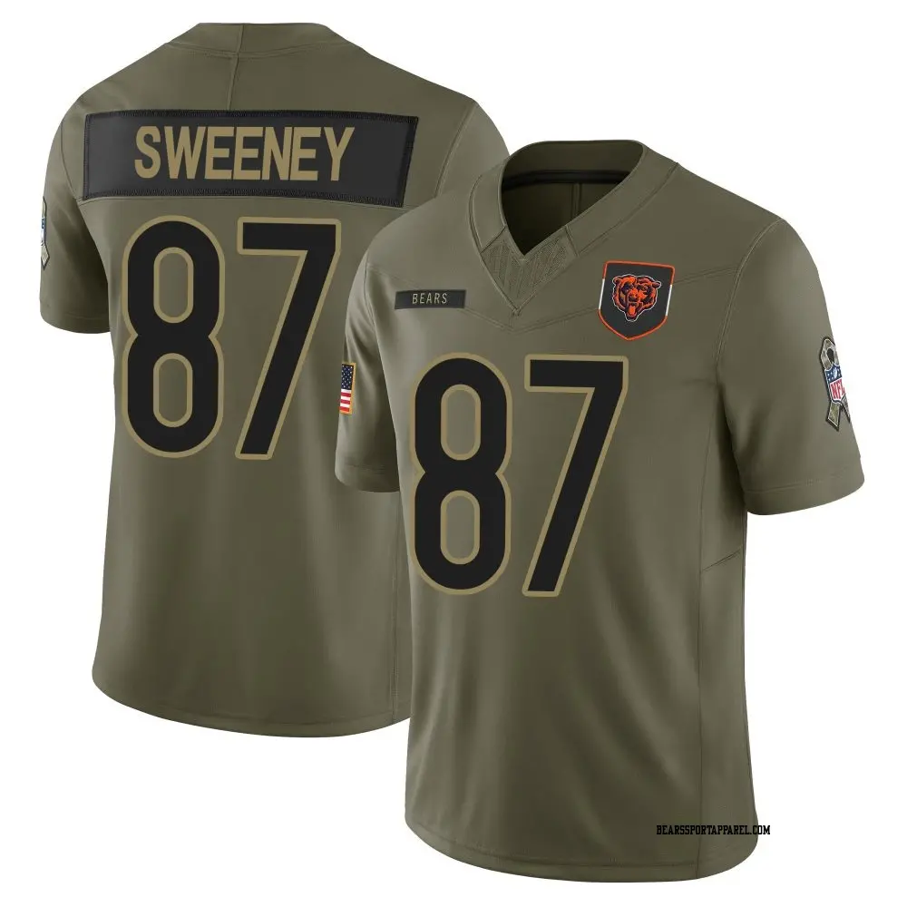 Limited Olive Men's Tommy Sweeney Chicago Bears 2025 Salute to Service Jersey